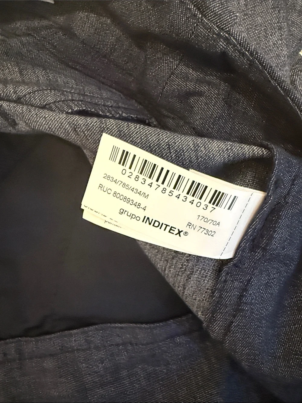 NWT Zara Wide-Leg Cropped Culottes Trouser with Linen Blue Autumn High Waist Med